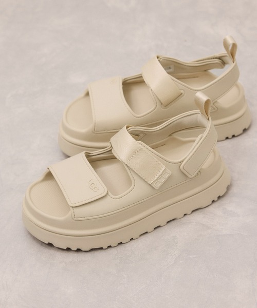 UGG(アグ)の「【UGG(アグ)】W GOLDENGLOW(サンダル・レディース・ブラック/ベージュ・24/23/25)」の2枚目の写真