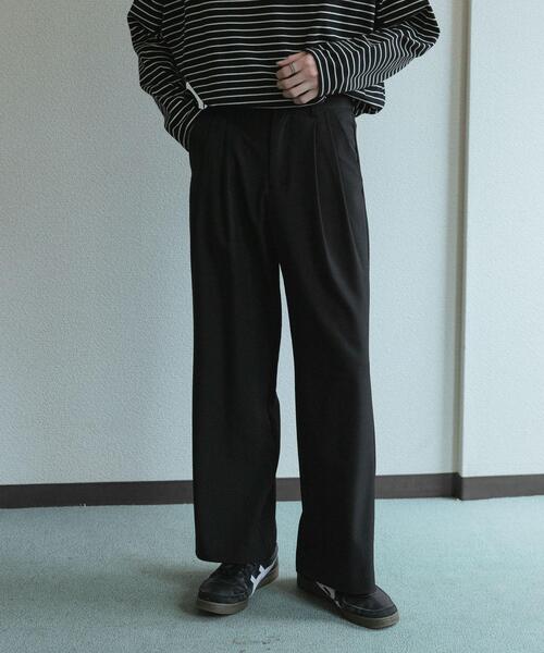 SENSE OF PLACE by URBAN RESEARCH(センスオブプレイスバイアーバンリサーチ)の「『速乾』ドライタッチ2タックワイドパンツ(その他パンツ・メンズ・ネイビー/ライトベージュ/ブラック/チャコールグレー・SMALL/LARGE/MEDIUM)」の9枚目の写真