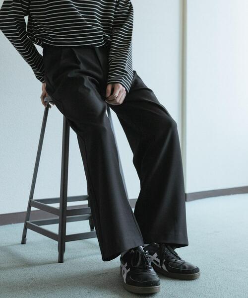 SENSE OF PLACE by URBAN RESEARCH(センスオブプレイスバイアーバンリサーチ)の「『速乾』ドライタッチ2タックワイドパンツ(その他パンツ・メンズ・ネイビー/ライトベージュ/ブラック/チャコールグレー・SMALL/LARGE/MEDIUM)」の14枚目の写真