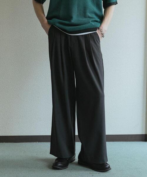 SENSE OF PLACE by URBAN RESEARCH(センスオブプレイスバイアーバンリサーチ)の「『速乾』ドライタッチ2タックワイドパンツ(その他パンツ・メンズ・ネイビー/ライトベージュ/ブラック/チャコールグレー・SMALL/LARGE/MEDIUM)」の22枚目の写真