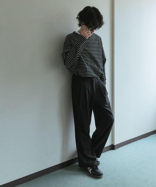 SENSE OF PLACE by URBAN RESEARCH(センスオブプレイスバイアーバンリサーチ)の「『速乾』ドライタッチ2タックワイドパンツ(その他パンツ・メンズ・ネイビー/ライトベージュ/ブラック/チャコールグレー/ブルー・SMALL/LARGE/MEDIUM)」の7枚目の写真