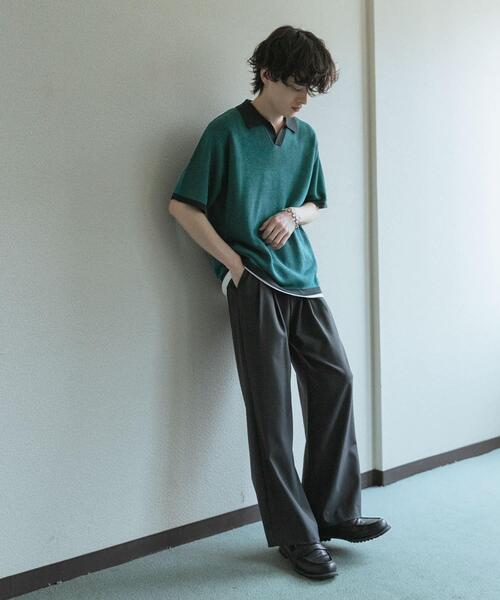 SENSE OF PLACE by URBAN RESEARCH(センスオブプレイスバイアーバンリサーチ)の「『速乾』ドライタッチ2タックワイドパンツ(その他パンツ・メンズ・ネイビー/ライトベージュ/ブラック/チャコールグレー/ブルー・SMALL/LARGE/MEDIUM)」の22枚目の写真