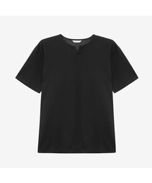 [スーピマ]ネック変形Tシャツ - 3カラー