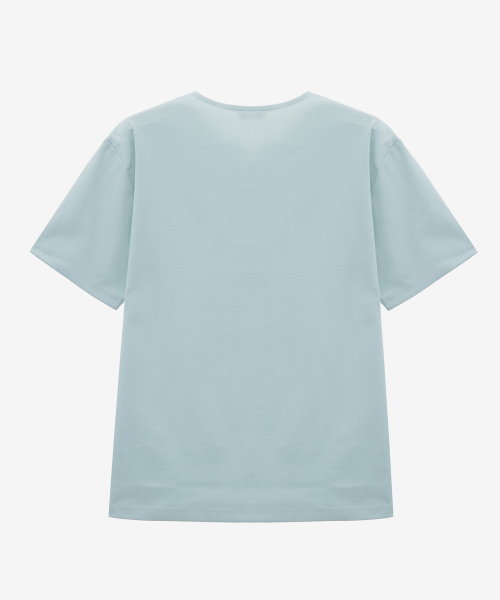 MINDBRIDGE（マインドブリッジ）の「[スーピマ]ネック変形Tシャツ - 3カラー（Tシャツ/カットソー・メンズ・ブラック/オフホワイト/ミント・100/110/95/105）」の6枚目の写真