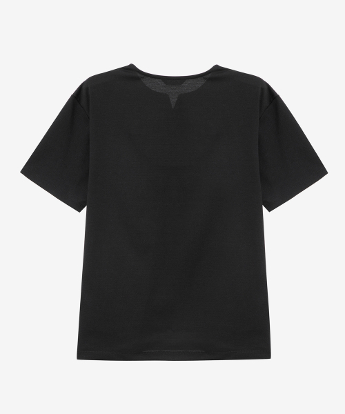 MINDBRIDGE（マインドブリッジ）の「[スーピマ]ネック変形Tシャツ - 3カラー（Tシャツ/カットソー・メンズ・ブラック/オフホワイト/ミント・100/110/95/105）」の8枚目の写真