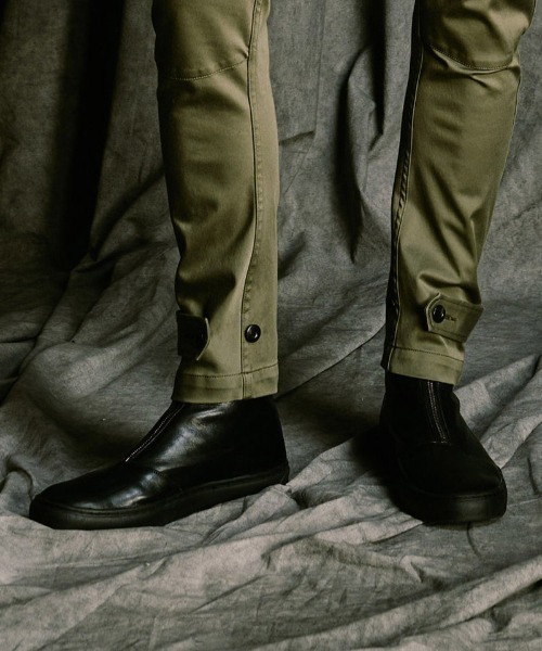 wjk(ダヴルジェイケイ)の「mko13610- front zip bootie スニーカーブーツ(8993 bt50j)(ブーツ・メンズ・グレー系その他/ブラック・40/42/44)」の2枚目の写真