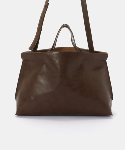 FRAMeWORK(フレームワーク)の「Bea mombaers TUMBLED LEATHER バッグ(ショルダーバッグ・レディース・ブラック/カーキ・FREE)」の12枚目の写真