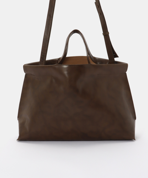 FRAMeWORK(フレームワーク)の「Bea mombaers TUMBLED LEATHER バッグ(ショルダーバッグ・レディース・ブラック/カーキ・FREE)」の10枚目の写真