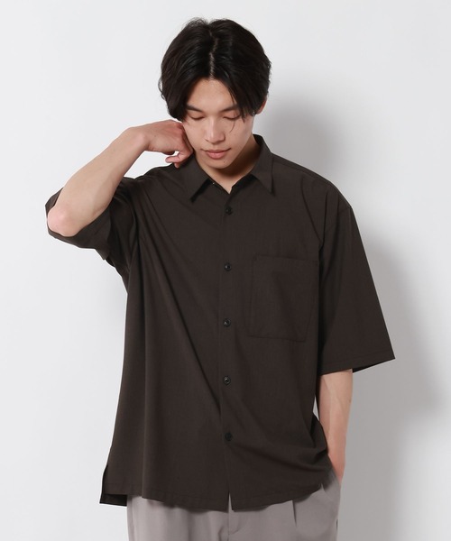 GLOBAL WORK(グローバルワーク)の「URBANシャツAIR/5分袖/638140(シャツ/ブラウス・メンズ・ライトグレー/ブルー/モカ/ホワイト系8/チャコールグレー/ブラック系その他/グレイッシュベージュ/ブラック系9/ダークブラウン・LARGE/X-LARGE/MEDIUM/SMALL)」の7枚目の写真