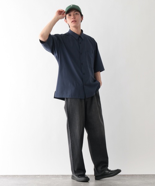 GLOBAL WORK（グローバルワーク）の「URBANシャツAIR/5分袖/638140（シャツ/ブラウス・メンズ・ライトグレー/ブルー/モカ/ホワイト系8/チャコールグレー/ブラック系その他/グレイッシュベージュ/ブラック系9・L/XL/M/S）」の12枚目の写真