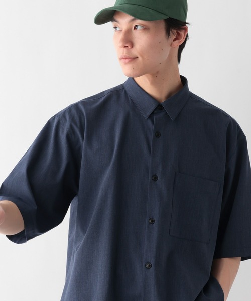 GLOBAL WORK（グローバルワーク）の「URBANシャツAIR/5分袖/638140（シャツ/ブラウス・メンズ・ライトグレー/ブルー/モカ/ホワイト系8/チャコールグレー/ブラック系その他/グレイッシュベージュ/ブラック系9・L/XL/M/S）」の13枚目の写真