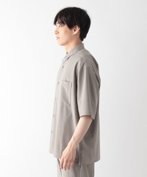 GLOBAL WORK（グローバルワーク）の「URBANシャツAIR/5分袖/638140（シャツ/ブラウス・メンズ・ライトグレー/ブルー/モカ/ホワイト系8/チャコールグレー/ブラック系その他/グレイッシュベージュ/ブラック系9・L/XL/M/S）」の15枚目の写真