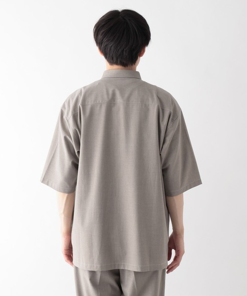 GLOBAL WORK（グローバルワーク）の「URBANシャツAIR/5分袖/638140（シャツ/ブラウス・メンズ・ライトグレー/ブルー/モカ/ホワイト系8/チャコールグレー/ブラック系その他/グレイッシュベージュ/ブラック系9・L/XL/M/S）」の16枚目の写真