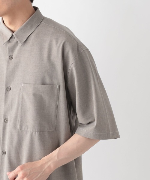 GLOBAL WORK（グローバルワーク）の「URBANシャツAIR/5分袖/638140（シャツ/ブラウス・メンズ・ライトグレー/ブルー/モカ/ホワイト系8/チャコールグレー/ブラック系その他/グレイッシュベージュ/ブラック系9・L/XL/M/S）」の19枚目の写真