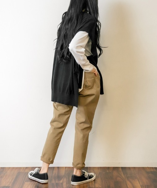 RCD(アールシーディー)の「ゆるツイルサルエルカラーパンツ(その他パンツ・レディース・カーキ/ベージュ/ブラック・LL/L/M)」の16枚目の写真