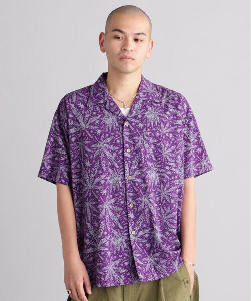 MANASTASH(マナスタッシュ)の「MANASTASH/マナスタッシュ HEMP PATTERN SHIRTS(シャツ/ブラウス・メンズ・パープル/モスグリーン・L/M/XL/S)」の1枚目の写真