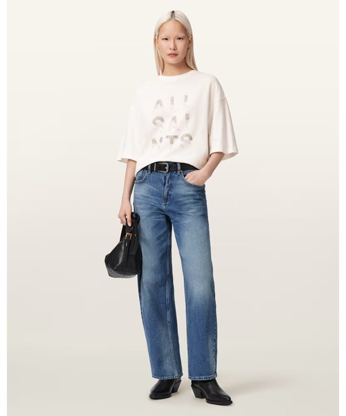 ALLSAINTS(オールセインツ)の「STACKS AMELIE OVERSIZED EMBELLISHED T-SHIRT | STACKS AMELIE オーバーサイズ 刺繍 Tシャツ(Tシャツ/カットソー・レディース・ホワイト・S/M/L/XS)」の8枚目の写真
