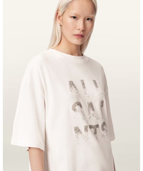 ALLSAINTS(オールセインツ)の「STACKS AMELIE OVERSIZED EMBELLISHED T-SHIRT | STACKS AMELIE オーバーサイズ 刺繍 Tシャツ(Tシャツ/カットソー・レディース・ホワイト・S/M/L/XS)」の7枚目の写真
