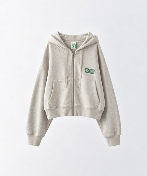 CANAL JEAN(キャナルジーン)の「DISCUS ATHLETIC ショートフルジップフーディー(パーカー・レディース・オートミール/イエロー・ONE SIZE)」の1枚目の写真