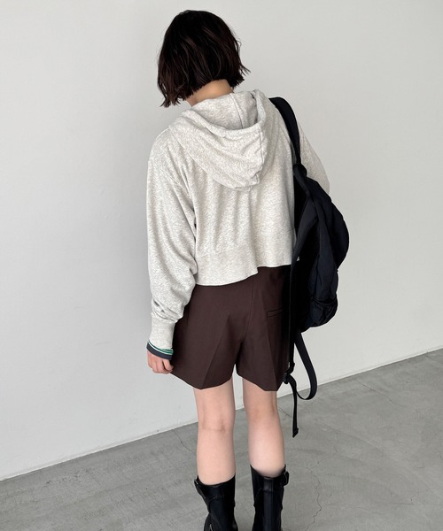 CANAL JEAN(キャナルジーン)の「DISCUS ATHLETIC ショートフルジップフーディー(パーカー・レディース・オートミール/イエロー・ONE SIZE)」の5枚目の写真