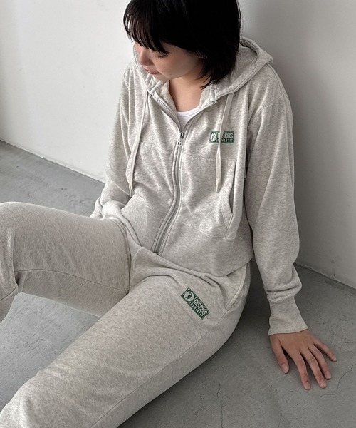CANAL JEAN(キャナルジーン)の「DISCUS ATHLETIC ショートフルジップフーディー(パーカー・レディース・オートミール/イエロー・ONE SIZE)」の9枚目の写真