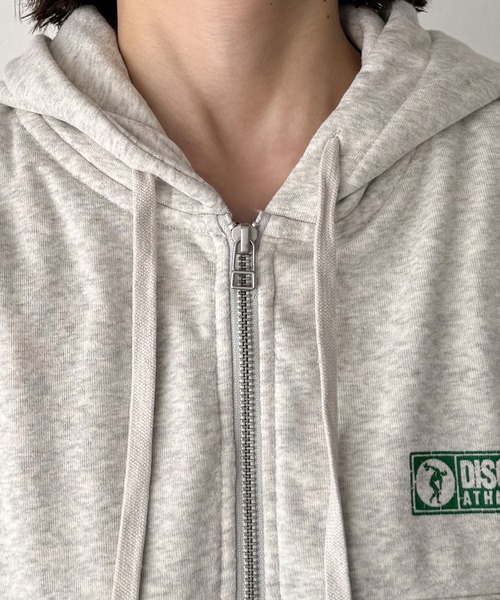 CANAL JEAN(キャナルジーン)の「DISCUS ATHLETIC ショートフルジップフーディー(パーカー・レディース・オートミール/イエロー・ONE SIZE)」の18枚目の写真