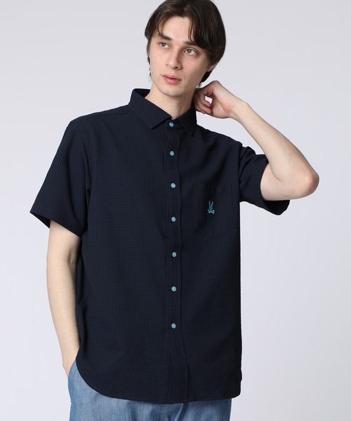 EVALET Gingham Sacker однотонная футболка с коротким рукавом