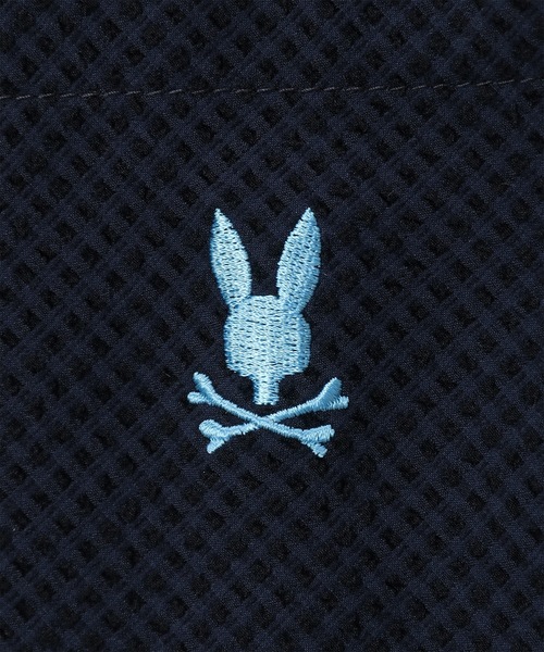 Psycho Bunny（サイコバニー）の「EVALET ギンガムサッカー ワンポイント半袖シャツ（シャツ/ブラウス・メンズ・ブラック/ネイビー/ホワイト・X-LARGE/LARGE/MEDIUM）」の21枚目の写真