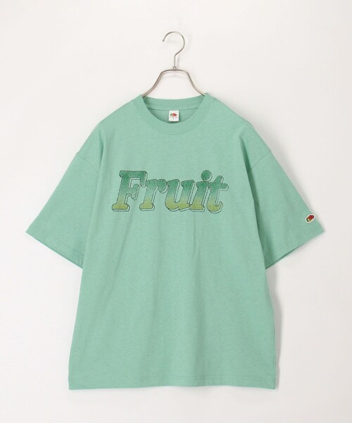 fredy couleur(フレディクルール)の「【FRUIT OF THE LOOM】19/-スラブ天竺FruitロゴT(Tシャツ/カットソー・レディース・サックスブルー/オフホワイト/チャコールグレー・M)」の3枚目の写真