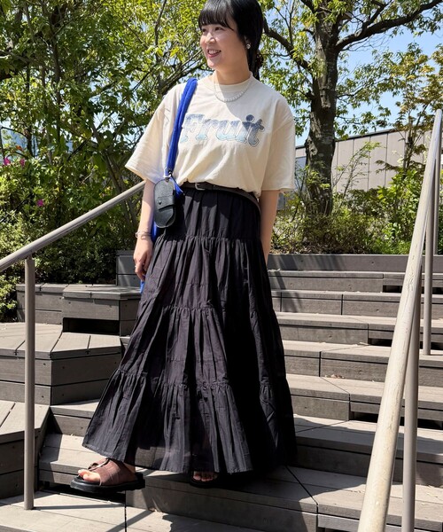 fredy couleur(フレディクルール)の「【FRUIT OF THE LOOM】19/-スラブ天竺FruitロゴT(Tシャツ/カットソー・レディース・サックスブルー/オフホワイト/チャコールグレー・M)」の8枚目の写真