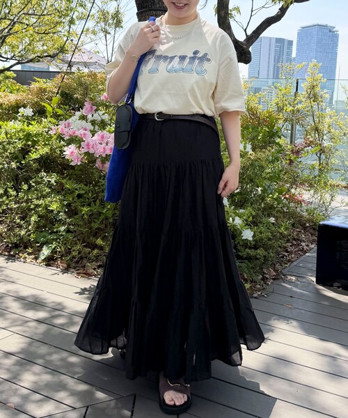 fredy couleur(フレディクルール)の「【FRUIT OF THE LOOM】19/-スラブ天竺FruitロゴT(Tシャツ/カットソー・レディース・サックスブルー/オフホワイト/チャコールグレー・M)」の10枚目の写真