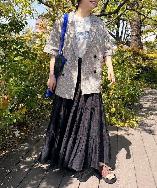 fredy couleur(フレディクルール)の「【FRUIT OF THE LOOM】19/-スラブ天竺FruitロゴT(Tシャツ/カットソー・レディース・サックスブルー/オフホワイト/チャコールグレー・M)」の12枚目の写真