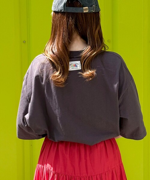 fredy couleur(フレディクルール)の「【FRUIT OF THE LOOM】19/-スラブ天竺FruitロゴT(Tシャツ/カットソー・レディース・サックスブルー/オフホワイト/チャコールグレー・M)」の15枚目の写真