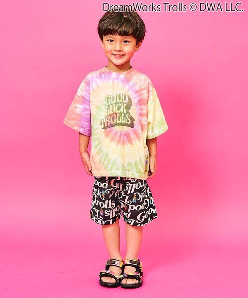 F.O.KIDS（エフオーキッズ）の「トロールズ　総柄ショーツ（その他パンツ・キッズ・ブラック/キナリ・110/100/90/80/150/140/130/120）」の5枚目の写真