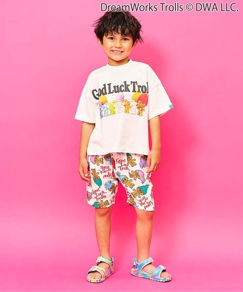 F.O.KIDS（エフオーキッズ）の「トロールズ　総柄ショーツ（その他パンツ・キッズ・ブラック/キナリ・110/100/90/80/150/140/130/120）」の12枚目の写真