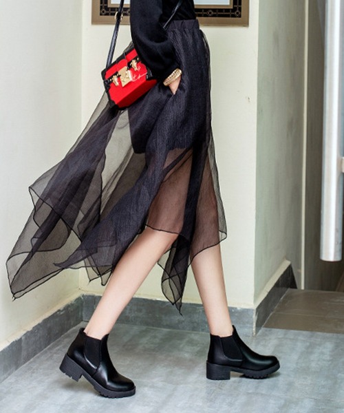Songe(ソンジュ)の「サイドゴアブーツ ショートブーツ(ブーツ・レディース・ブラック・24.5cm/24cm/23.5cm/23cm)」の11枚目の写真