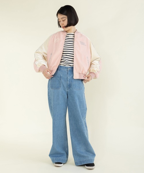 CHILD WOMAN（チャイルドウーマン）の「ベルベットスカジャン（スカジャン・レディース・ピンク/ネイビー・FREE）」の12枚目の写真
