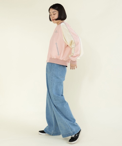 CHILD WOMAN（チャイルドウーマン）の「ベルベットスカジャン（スカジャン・レディース・ピンク/ネイビー・FREE）」の13枚目の写真