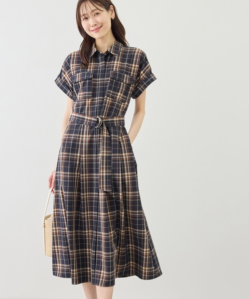 ROPE' PICNIC（ロペピクニック）の「アウトポケットシャツコンシャスワンピース/リンクコーデ（ワンピース・レディース・ネイビー/ブルー系その他/ブラウン系その他・S/M）」の2枚目の写真