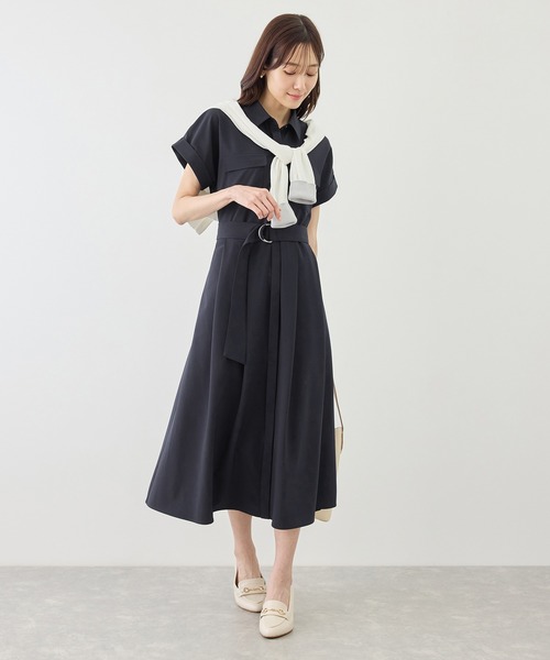 ROPE' PICNIC（ロペピクニック）の「アウトポケットシャツコンシャスワンピース/リンクコーデ（ワンピース・レディース・ネイビー/ブルー系その他/ブラウン系その他・S/M）」の13枚目の写真