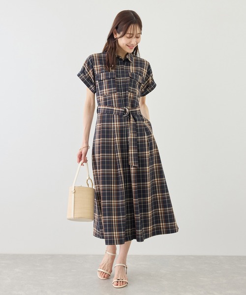 ROPE' PICNIC（ロペピクニック）の「アウトポケットシャツコンシャスワンピース/リンクコーデ（ワンピース・レディース・ネイビー/ブルー系その他/ブラウン系その他・S/M）」の16枚目の写真
