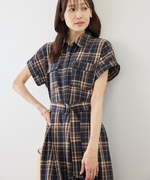 ROPE' PICNIC（ロペピクニック）の「アウトポケットシャツコンシャスワンピース/リンクコーデ（ワンピース・レディース・ネイビー/ブルー系その他/ブラウン系その他・S/M）」の18枚目の写真