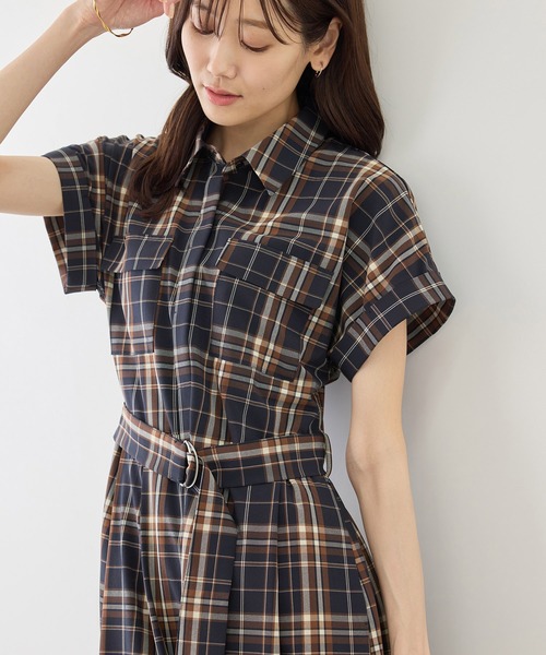ROPE' PICNIC（ロペピクニック）の「アウトポケットシャツコンシャスワンピース/リンクコーデ（ワンピース・レディース・ネイビー/ブルー系その他/ブラウン系その他・S/M）」の19枚目の写真