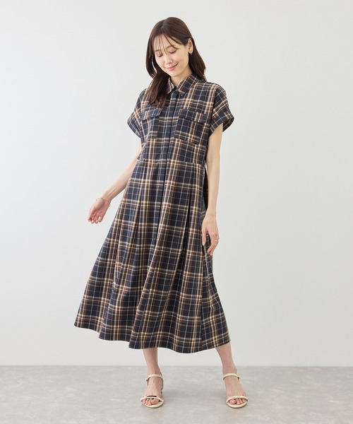ROPE' PICNIC（ロペピクニック）の「アウトポケットシャツコンシャスワンピース/リンクコーデ（ワンピース・レディース・ネイビー/ブルー系その他/ブラウン系その他・S/M）」の20枚目の写真