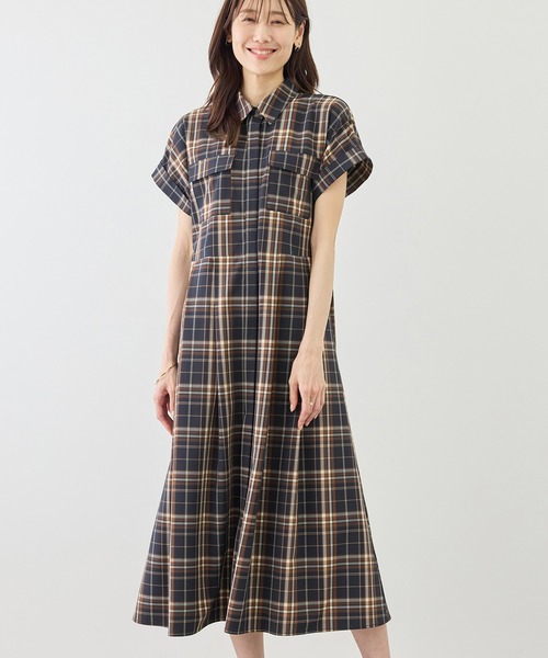 ROPE' PICNIC（ロペピクニック）の「アウトポケットシャツコンシャスワンピース/リンクコーデ（ワンピース・レディース・ネイビー/ブルー系その他/ブラウン系その他・S/M）」の21枚目の写真