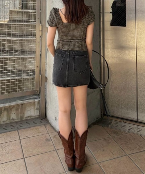 MOUSSY（マウジー）の「MULTIWAY GATHER ブラウス（シャツ/ブラウス・レディース・グリーン系その他2/ブラック/オフホワイト・FREE）」の19枚目の写真