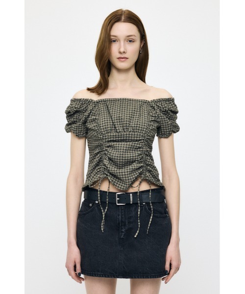 【新品タグ付き】MULTIWAY GATHER BLOUSE MULTIWAY GATHER ブラウス（シャツ/ブラウス）｜MOUSSY（マウジー）の