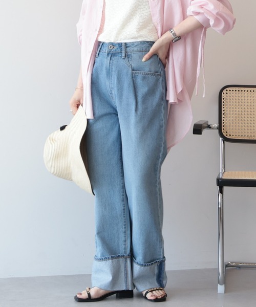 セール】ミドルオンスロールアップデニムパンツ（デニムパンツ