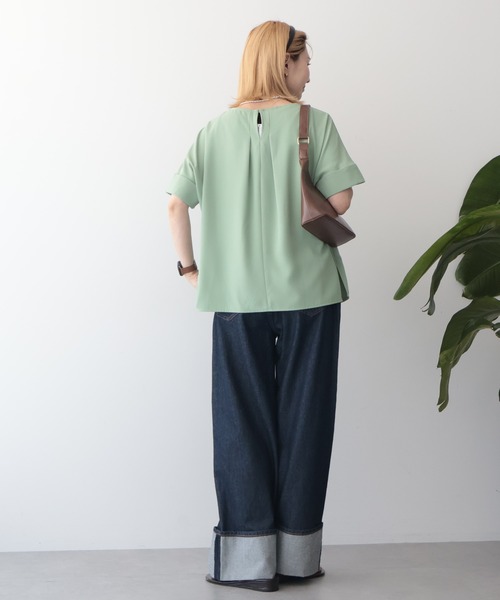 AMERICAN HOLIC(アメリカンホリック)の「ミドルオンスロールアップデニムパンツ(デニムパンツ・レディース・ライトインディゴブルー/ワンウォッシュ・S/L/M)」の22枚目の写真