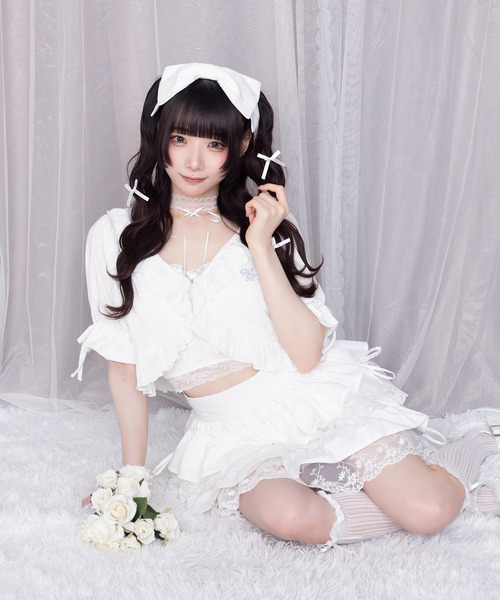 Whinny(ホワイニー)の「Whinny/超絶らぶりーデートっち♪(カーディガン/ボレロ・レディース・ブラック/ホワイト・FREE)」の8枚目の写真